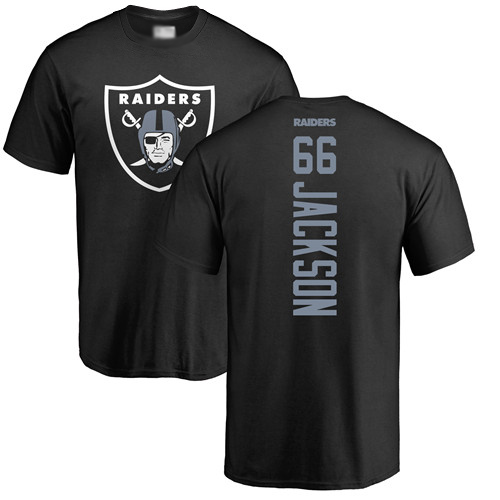 Men Oakland Raiders Black Gabe Jackson Backer NFL Football #66 T Shirt->nfl t-shirts->Sports Accessory